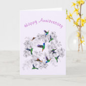 Spring Birds Jubileum Kaart (Gele Bloem)