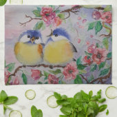 Spring Birds Keukenhanddoek Mooie mussen (Gevouwen)