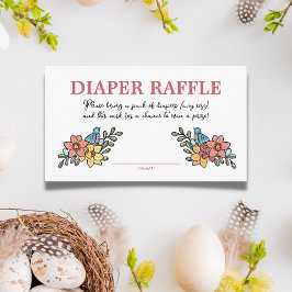 Spring Birds Luier Raffle Baby shower Informatiekaartje