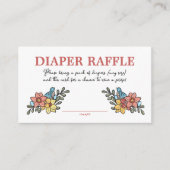 Spring Birds Luier Raffle Baby shower Informatiekaartje (Voorkant)
