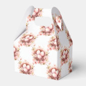 Spring Birds Nest Baby shower Bedankdoosjes (Achterkant)
