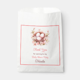 Spring Birds Nest Baby shower Bedankzakje