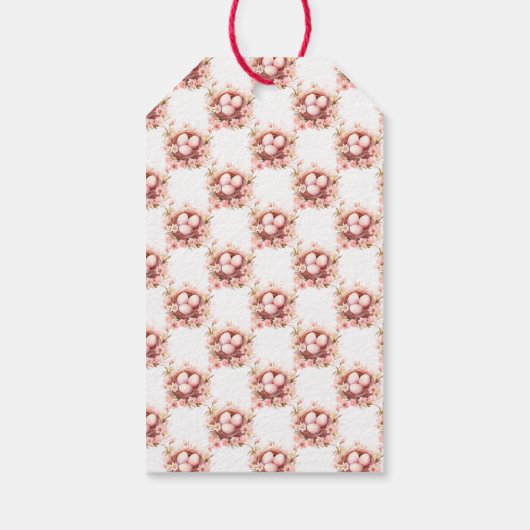 Spring Birds Nest Baby shower Cadeaulabel (Achterkant)