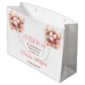 Spring Birds Nest Baby shower Groot Cadeauzakje (Achterkant Gekanteld)