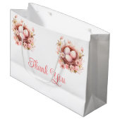 Spring Birds Nest Baby shower Groot Cadeauzakje (Voorkant Gekanteld)