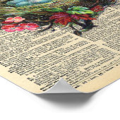 Spring Birds Nest op  woordenboekpagina Poster (Hoek)