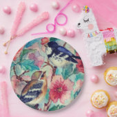 Spring Birds Papieren Borden - Schilderen Papieren Bordje (Feest)