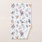 Spring Birds Pattern Bad Handdoek (Handdoek)