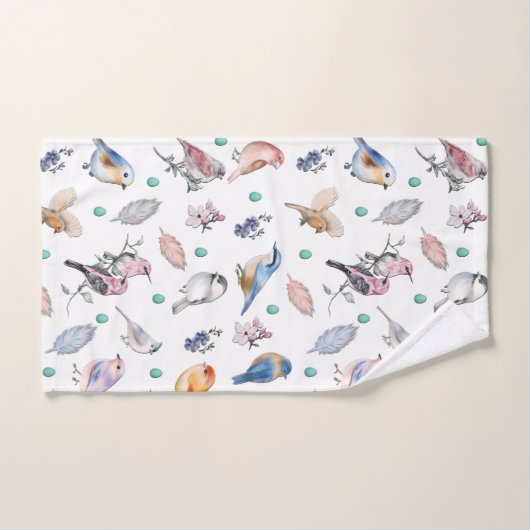 Spring Birds Pattern Bad Handdoek (Handdoek)