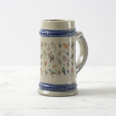 Spring Birds Pattern Bierpul (Voorkant rechts)