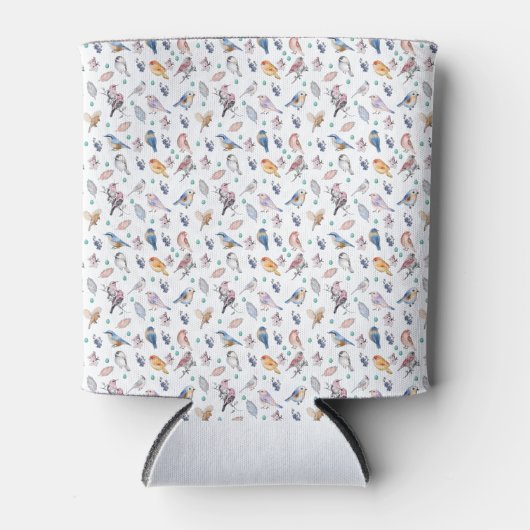 Spring Birds Pattern Blikjeskoeler (Voorkant)