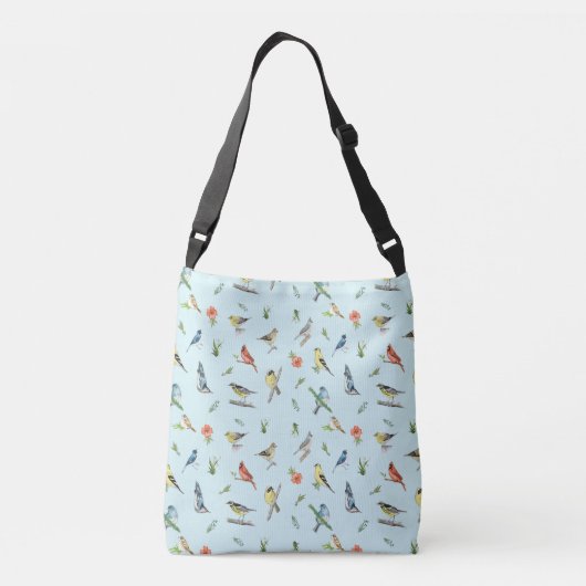 Spring Birds Pattern Crossbody Bag Tas (Achterkant)