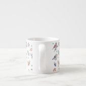 Spring Birds Pattern Espresso Kop (Achterkant)