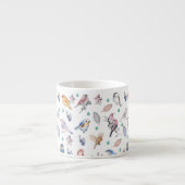 Spring Birds Pattern Espresso Kop (Voorkant)