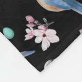 Spring Birds Pattern Fleece Deken (Hoek)