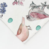 Spring Birds Pattern Fleece Deken (Hoek)