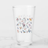 Spring Birds Pattern Glas (Achterkant)