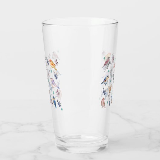 Spring Birds Pattern Glas (Links)