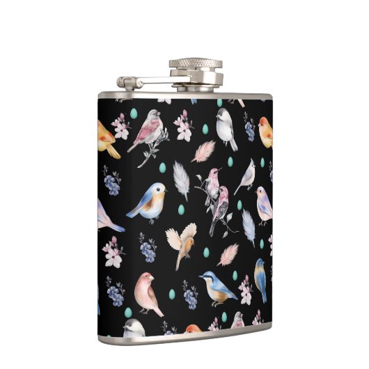 Spring Birds Pattern Heupfles (Rechts)