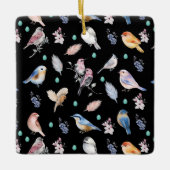 Spring Birds Pattern Keramisch Ornament (Voorkant)