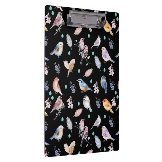 Spring Birds Pattern Klembord (Rechts)