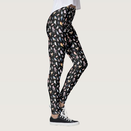 Spring Birds Pattern Leggings (Rechts)