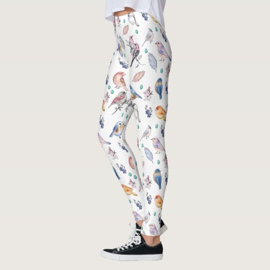 Spring Birds Pattern Leggings (Links)
