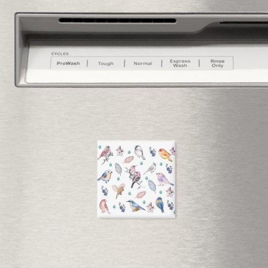 Spring Birds Pattern Magneet (Insitu (Vaatwasser))