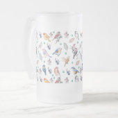 Spring Birds Pattern Matglas Bierpul (Voorkant links)