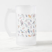 Spring Birds Pattern Matglas Bierpul (Links)
