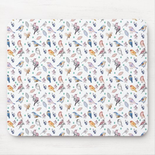 Spring Birds Pattern Muismat (Voorkant)