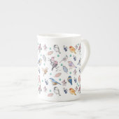 Spring Birds Pattern Porselein Kop (Voorkant rechts)