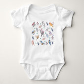 Spring Birds Pattern Romper (Voorkant)