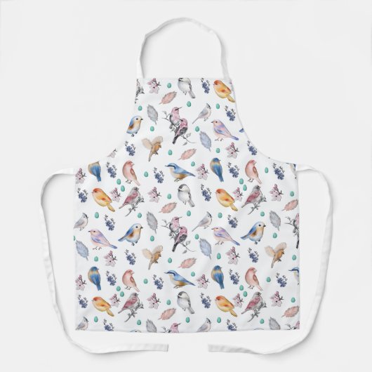 Spring Birds Pattern Schort (Voorkant)