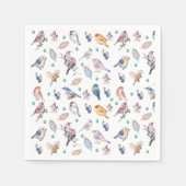 Spring Birds Pattern Servet (Voorkant)