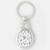 Spring Birds Pattern Sleutelhanger (Voorkant)