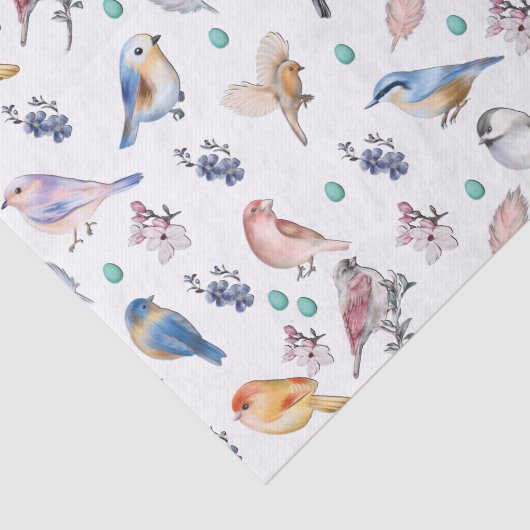 Spring Birds Pattern Tissuepapier (Detail)