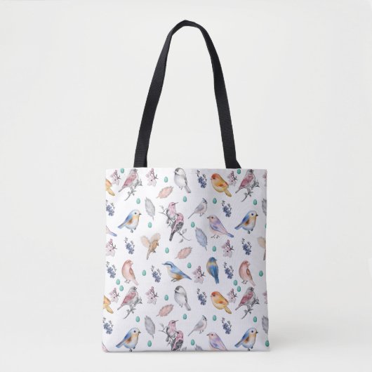 Spring Birds Pattern Tote Bag (Voorkant)
