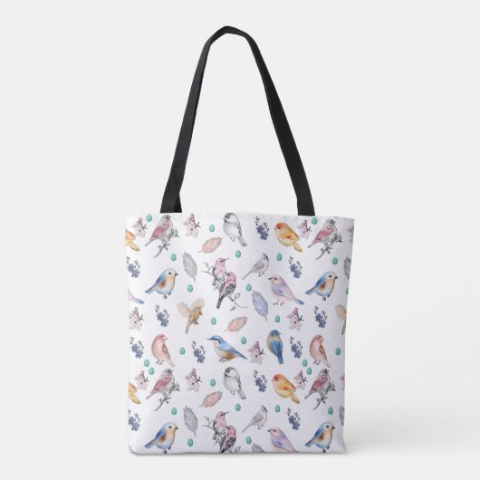 Spring Birds Pattern Tote Bag (Achterkant)