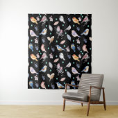 Spring Birds Pattern Wandkleed (In situ)