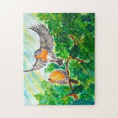 Spring Birds Puzzle - Schilderen Legpuzzel (Verticaal)