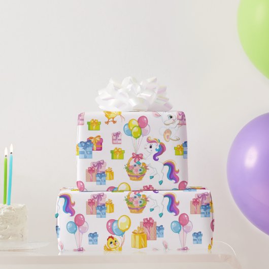Spring Birthday Party  Cadeaupapier (Feestgeschenken)