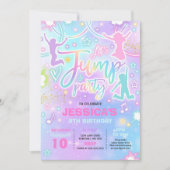 Spring Birthday Party Tie Dye Neon Glow Jump Party Kaart (Voorkant)
