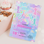 Spring Birthday Party Tie Dye Neon Glow Jump Party Kaart<br><div class="desc">Pomp op zaterdag TIE Dye Neon Glow Partij Uitnodiging Alle design zijn © PIXEL PERFECTION PARTY LTD</div>