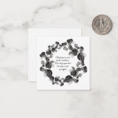 Spring Black Branch na begrafenis bedankt kaarten Notitiekaartje (Voorkant / Achterkant in situ)