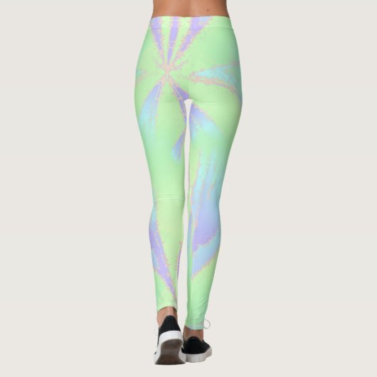 Spring Blauw Groen Violet Leggings (Achterkant)