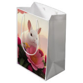 Spring Blessings Bunny Flower Spring Gift Bag Medium Cadeauzakje (Achterkant Gekanteld)