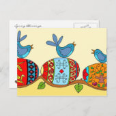 Spring Blessings Ukraine Folk Art Briefkaart (Voorkant / Achterkant)
