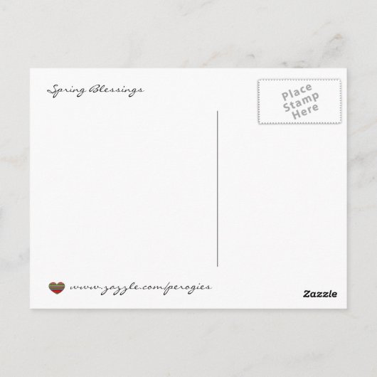 Spring Blessings Ukraine Folk Art Briefkaart (Achterkant)