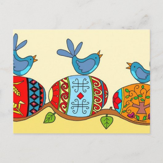 Spring Blessings Ukraine Folk Art Briefkaart (Voorkant)